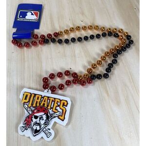Pittsburgh Pirates MLB Baseball Team Mardi Gras Beads‎ Necklace Medallion Logo
